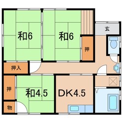 原ノ町駅 徒歩32分 1階の物件間取画像